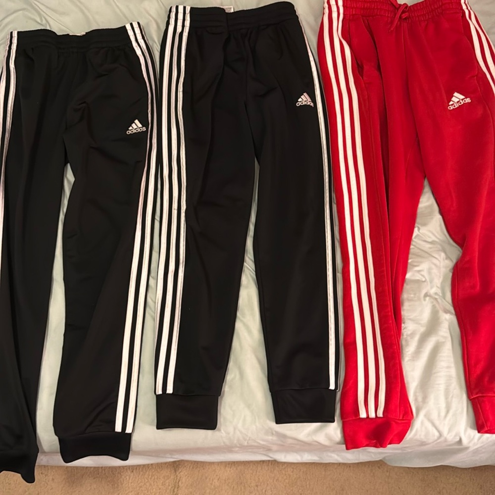3 pairs of Adidas joggers
